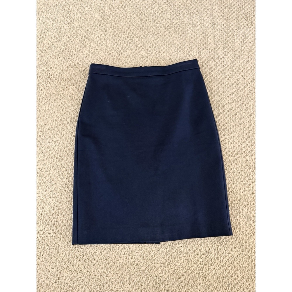 j crew women navy blue skirt size 4